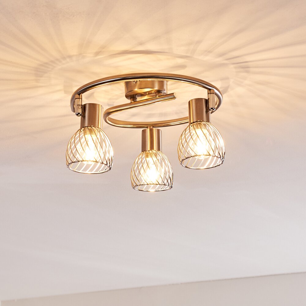 PARADO Ceiling light matt nickel, 3-light sources