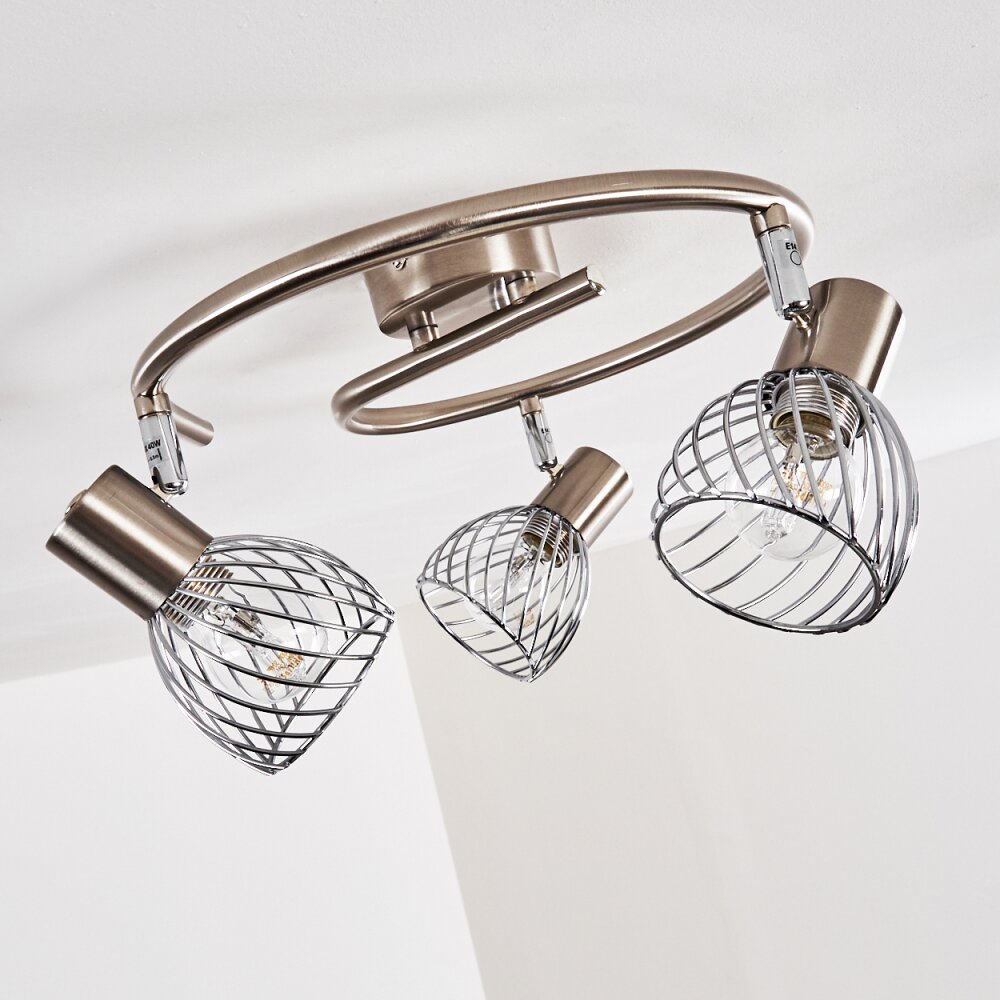 PARADO Ceiling light matt nickel, 3-light sources