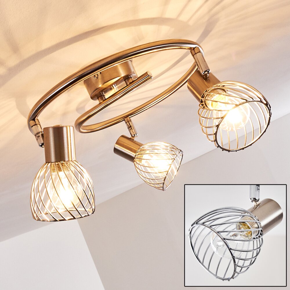 PARADO Ceiling light matt nickel, 3-light sources