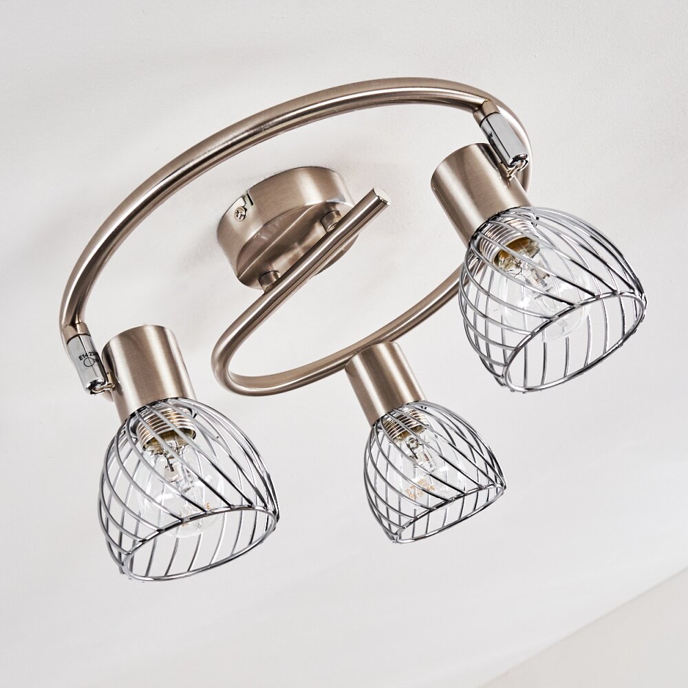 PARADO Ceiling light matt nickel, 3-light sources