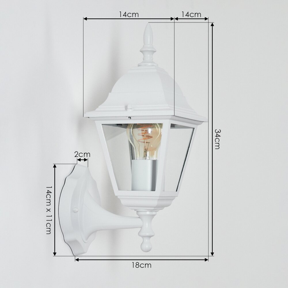 Naofe Outdoor Wall Light white, 1-light source