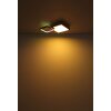 Globo JACKY Ceiling Light LED Wood like finish, black, 2-light sources, Remote control, Colour changer