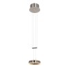 Steinhauer Piola Pendant Light LED brushed steel, 2-light sources