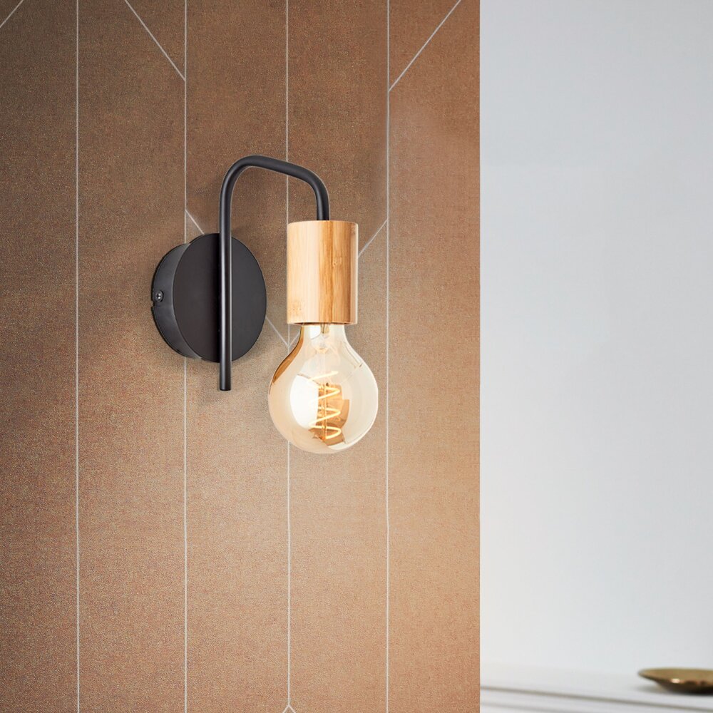 Brilliant Elyna Wall Light Ecru, black, 1-light source