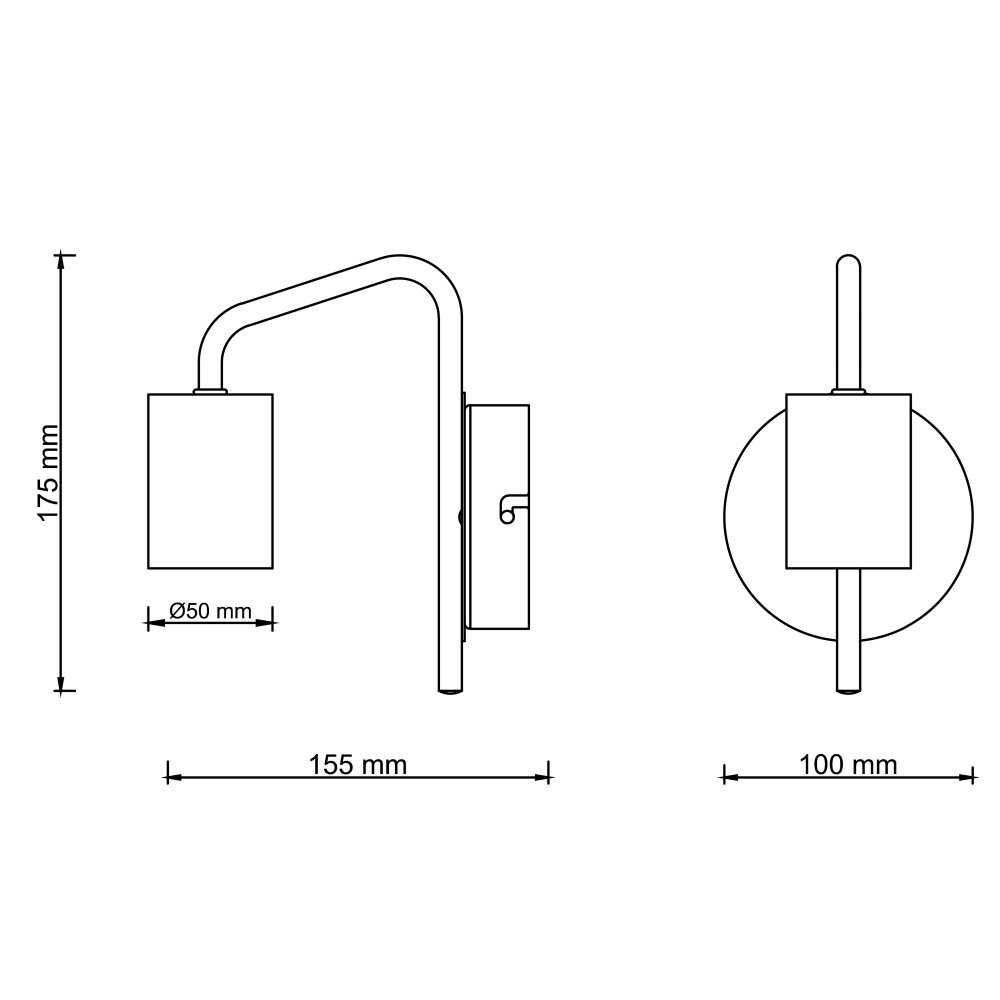 Brilliant Elyna Wall Light Ecru, black, 1-light source