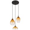 Globo SALVY Pendant Light black, 3-light sources