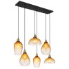 Globo SALVY Pendant Light black, 6-light sources