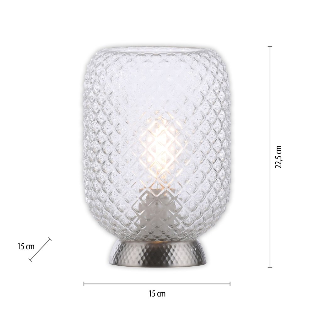 Leuchten Direkt REISHI Table lamp silver, 1-light source