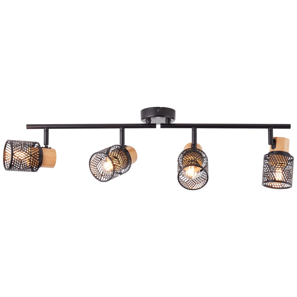 Brilliant Santy Ceiling Light black, 4-light sources