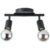 Brilliant Tiffany Ceiling Light black, 2-light sources