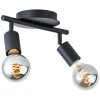 Brilliant Tiffany Ceiling Light black, 2-light sources