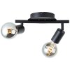 Brilliant Tiffany Ceiling Light black, 2-light sources