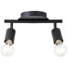 Brilliant Tiffany Ceiling Light black, 2-light sources