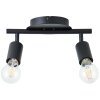 Brilliant Tiffany Ceiling Light black, 2-light sources