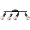 Brilliant Tiffany Ceiling Light black, 4-light sources