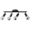 Brilliant Tiffany Ceiling Light black, 4-light sources