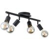 Brilliant Tiffany Ceiling Light black, 4-light sources