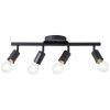 Brilliant Tiffany Ceiling Light black, 4-light sources