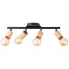 Brilliant Tiffany Ceiling Light Ecru, black, 4-light sources