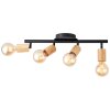 Brilliant Tiffany Ceiling Light Ecru, black, 4-light sources