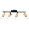 Brilliant Tiffany Ceiling Light Ecru, black, 4-light sources