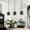 Lauden Pendant Light glass 15 cm chrome, Smoke-coloured, 3-light sources