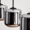 Lauden Pendant Light glass 15 cm chrome, Smoke-coloured, 3-light sources