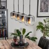 Lauden Pendant Light glass 15 cm chrome, clear, Smoke-coloured, 4-light sources