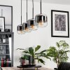 Lauden Pendant Light glass 15 cm chrome, clear, Smoke-coloured, 4-light sources