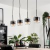 Lauden Pendant Light glass 15 cm chrome, clear, Smoke-coloured, 4-light sources