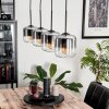 Lauden Pendant Light glass 15 cm chrome, clear, Smoke-coloured, 4-light sources