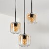 Lauden Pendant Light glass 15 cm Amber, clear, 3-light sources