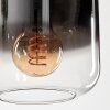 Lauden Pendant Light glass 15 cm chrome, clear, Smoke-coloured, 5-light sources