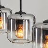 Lauden Pendant Light glass 15 cm chrome, clear, Smoke-coloured, 5-light sources