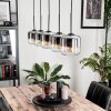Lauden Pendant Light glass 15 cm chrome, clear, Smoke-coloured, 5-light sources