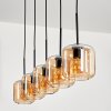 Lauden Pendant Light glass 15 cm Amber, 5-light sources