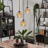 Vevino Pendant Light glass 15cm Amber, clear, 3-light sources