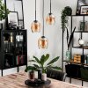 Vevino Pendant Light glass 15cm Amber, clear, 3-light sources