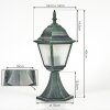 Naofe pedestal light green, black, 1-light source