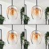 Vevino Pendant Light glass 20cm black, 1-light source