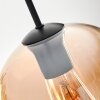 Vevino Pendant Light glass 20cm black, 1-light source