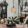 Vevino Pendant Light glass 20cm black, 1-light source