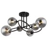 Globo RIHA Ceiling Light LED black, 6-light sources