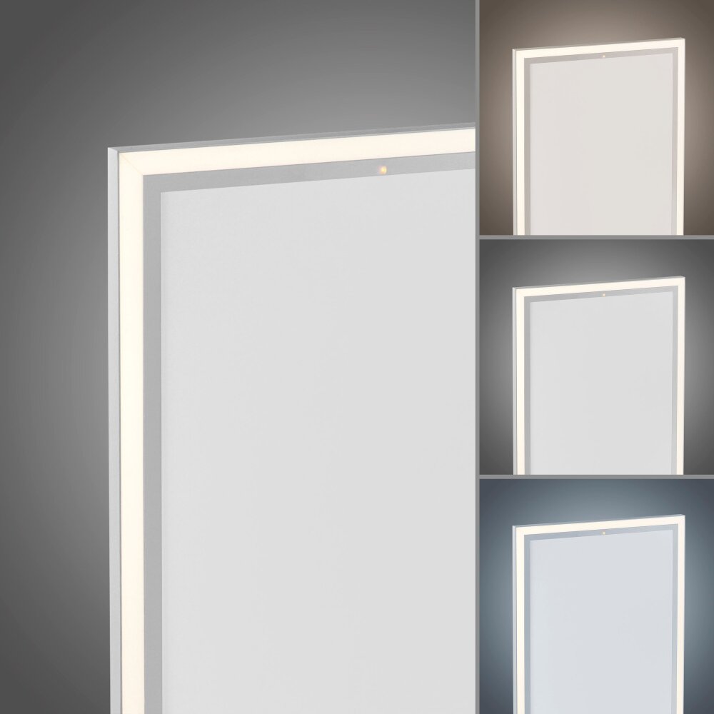 LeuchtenDirekt BEROA Ceiling panel with IR heating LED white, 1-light source, Remote control