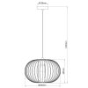 Brilliant Enca Pendant Light black, 1-light source