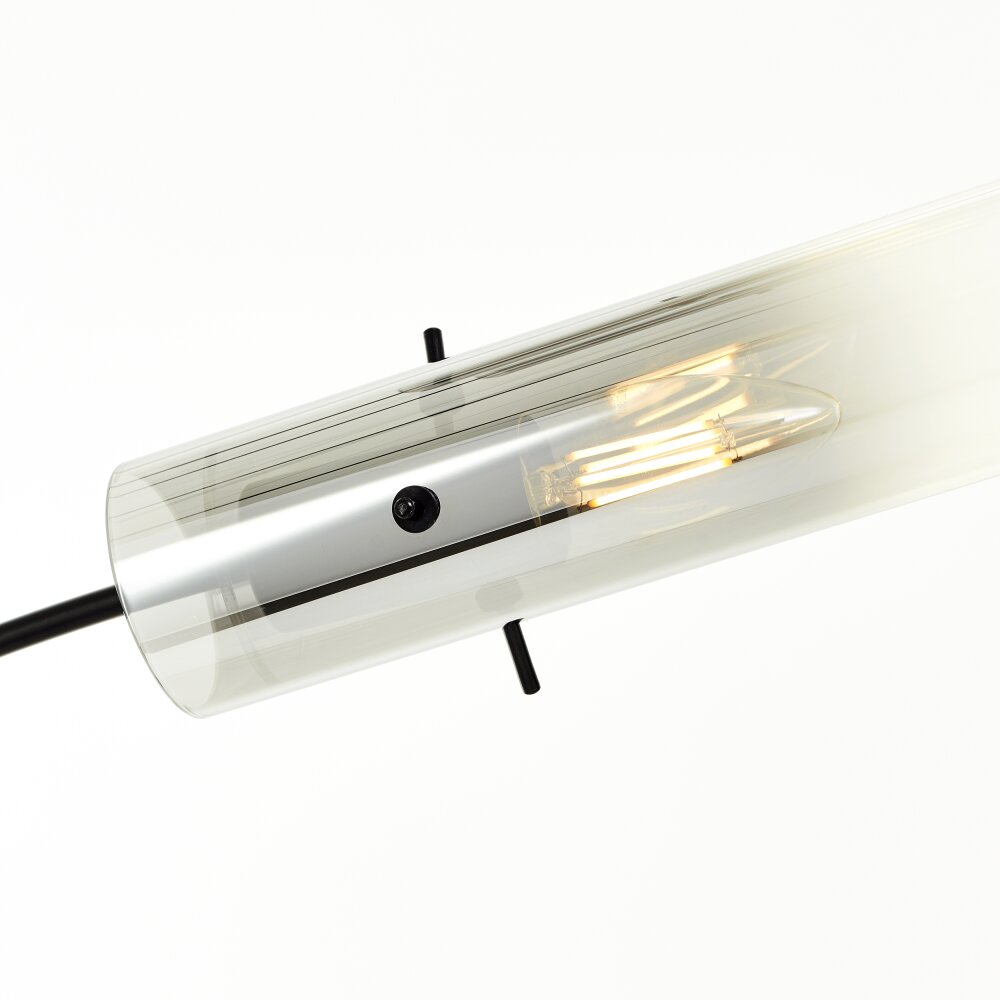 Brilliant Glasini Floor Lamp black, 5-light sources