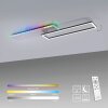 Leuchten Direkt RENDA Ceiling Light LED silver, 2-light sources, Remote control, Colour changer