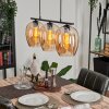 Vevino Pendant Light glass 20cm Amber, 3-light sources