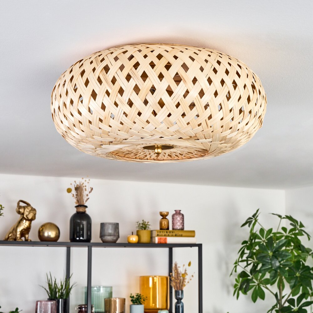 Bauro Ceiling Light brass, Ecru, 3-light sources