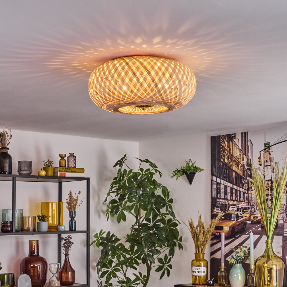 Bauro Ceiling Light brass, Ecru, 3-light sources